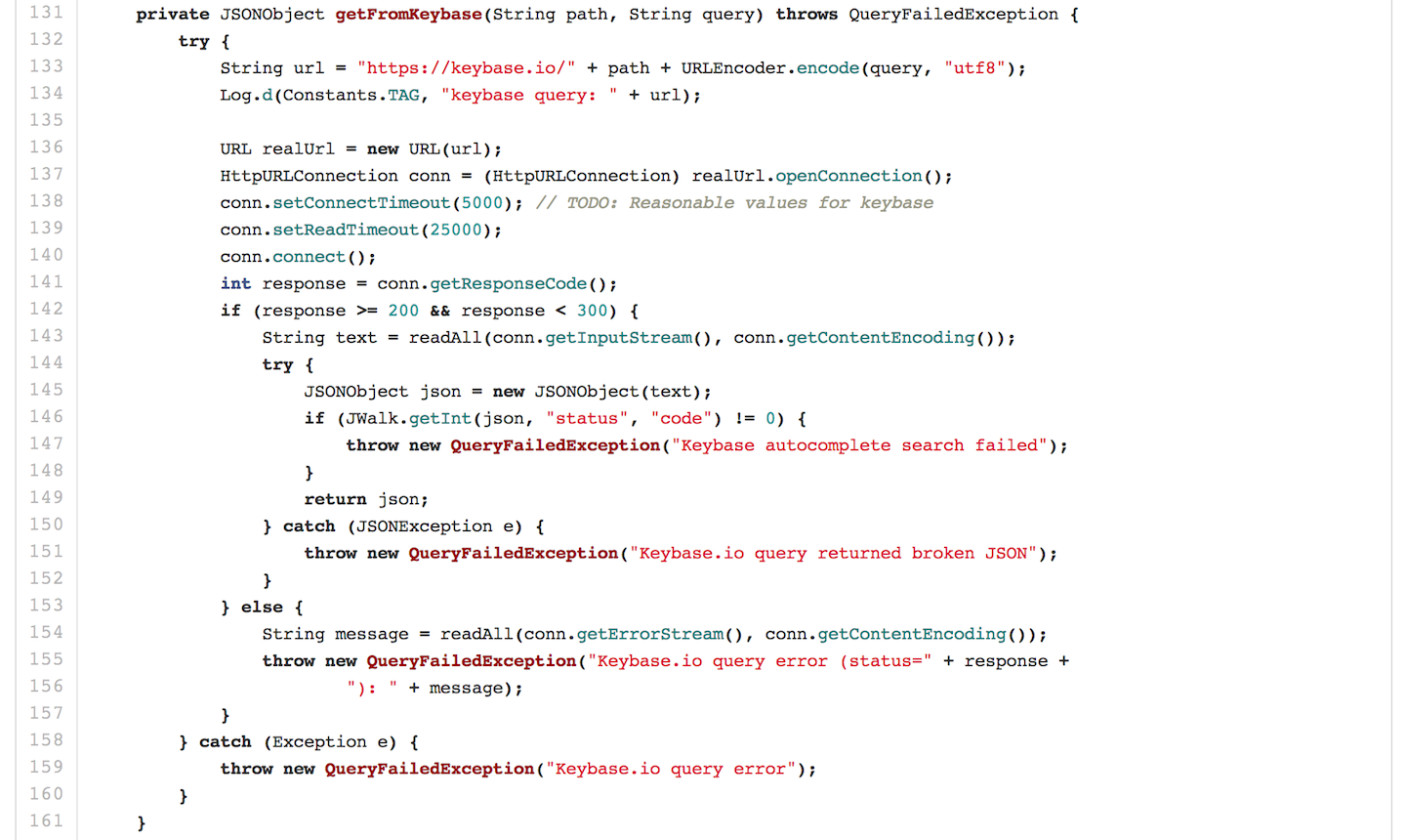 example of source code in java